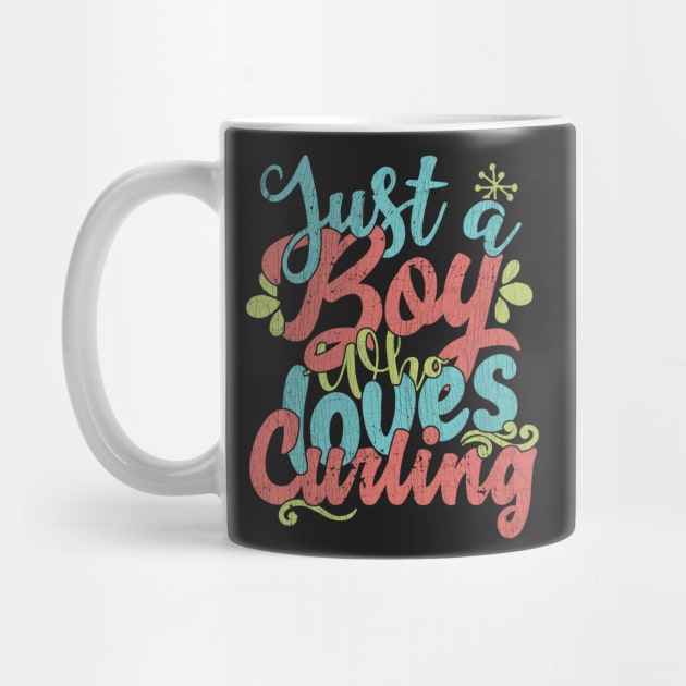 Just A Boy Who Loves Curling Gift graphic by theodoros20